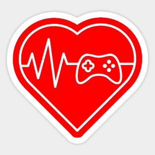 Heart Sign Gamer Lover Sticker